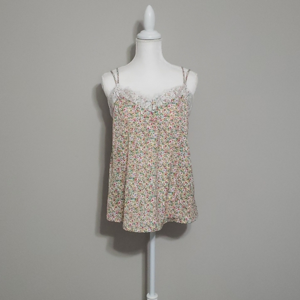 NWT Entro Floral Cami with Lace+Adjustable Straps - Picture 4 of 13